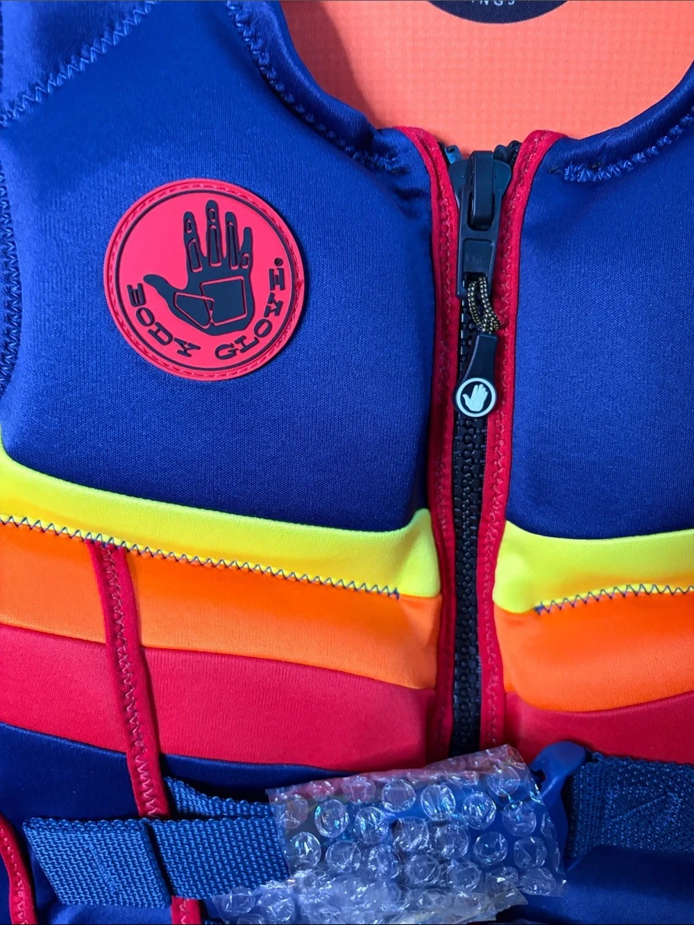 Body Glove- Kids Overboard Neoprene Life Vest - Navy with Yellow & Red Accents - Picture 8 of 16